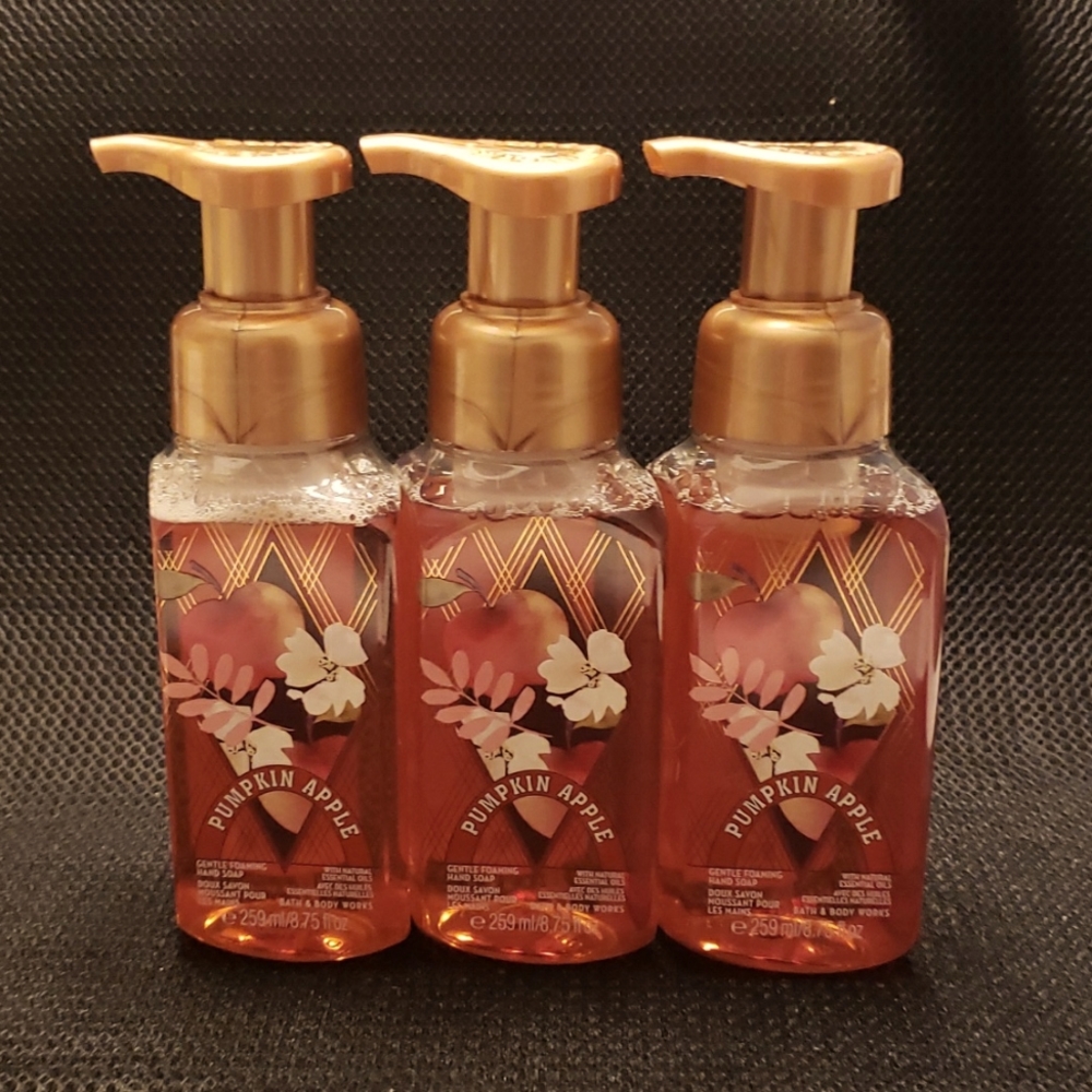 3 Bath & Body Works PUMPKIN APPLE Foaming Hand Soap
